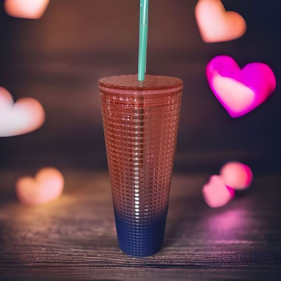 Starbucks 2022 Watermelon Ombré Grid Tumbler - Picture 2 of 7